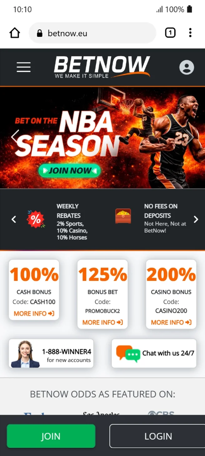 BetNow Parlay Builder